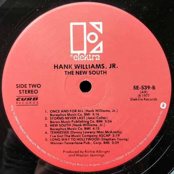 Hank Williams Jr. : The New South (LP, Album, RE)