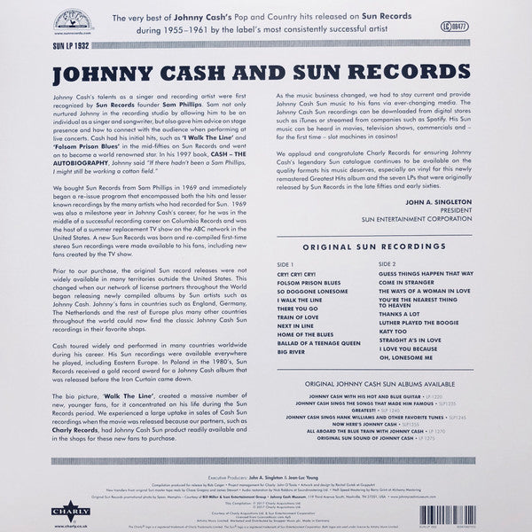Johnny Cash : Greatest Hits - The Sun Records Years  (LP, Comp, Hal)