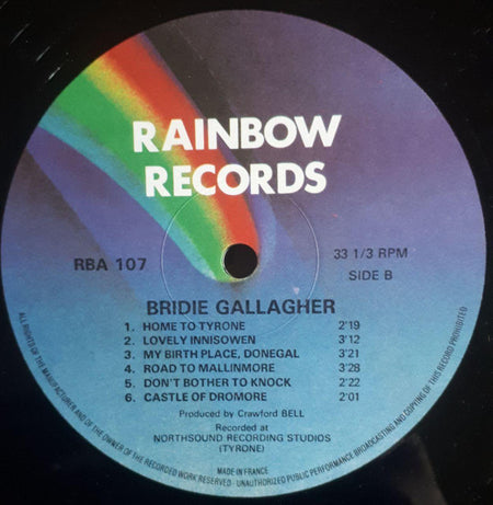 Bridie Gallagher : Today (LP, Album)