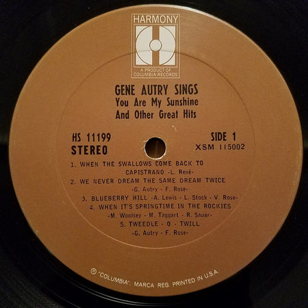 Gene Autry : You Are  My Sunshine And Other Great Hits (LP, Comp)
