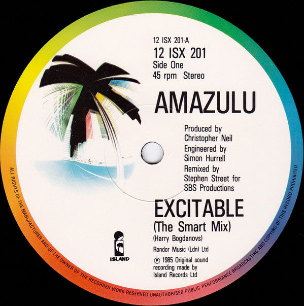 Amazulu : Excitable (12", Single)