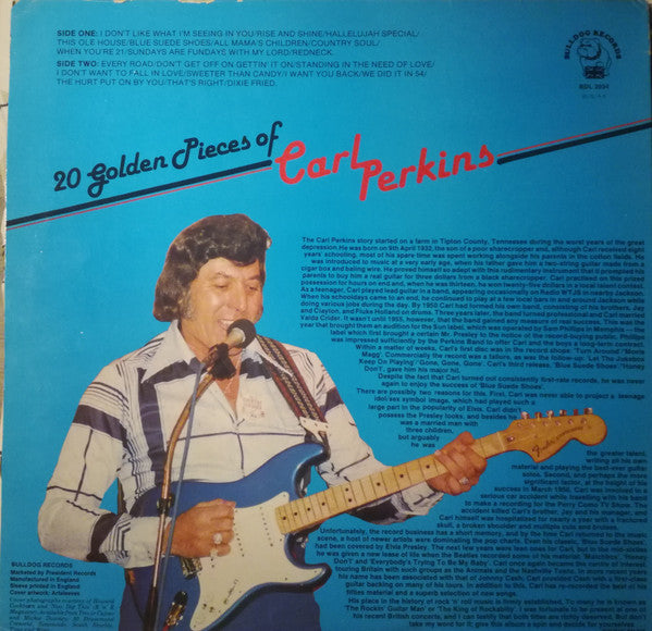 Carl Perkins : 20 Golden Pieces Of Carl Perkins (LP, Comp)