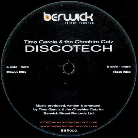 Timo Garcia & Cheshire Catz : Discotech (12")