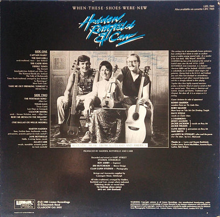 Martin Hadden, Jane Rothfield & Allan Carr (2) : When These Shoes Were New (LP, Album)