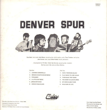 Denver Spur : Jukebox Cinderella (The Wild Side Of Cinderella) (LP)