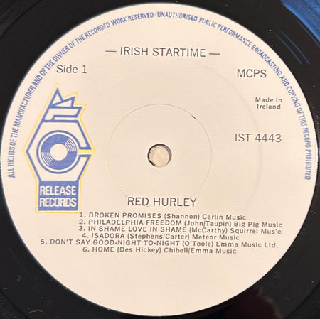 Red Hurley : Irish Startime (LP, Album)