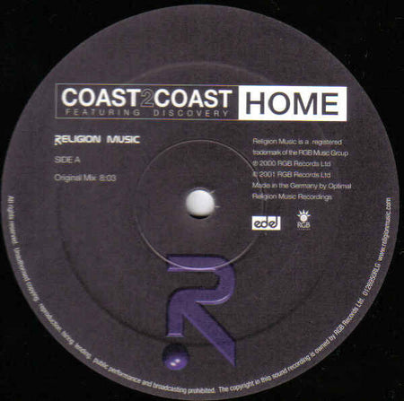 Coast 2 Coast Featuring Discovery (4) : Home (12")