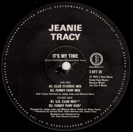 Jeanie Tracy : It's My Time (12")
