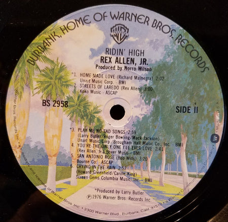 Rex Allen Jr. : Ridin' High (LP, Album)