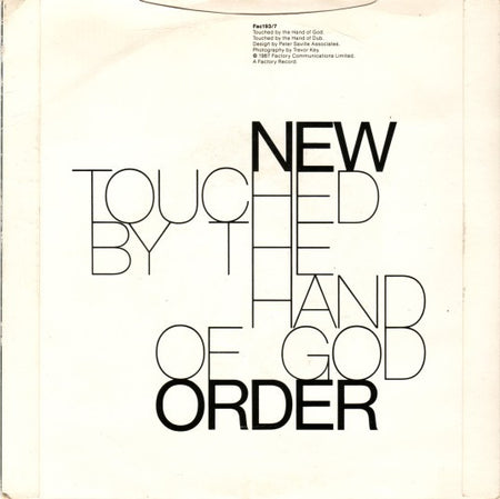 New Order : Touched By The Hand Of God (7", Single)