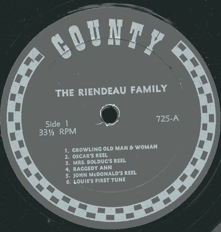 The Riendeau Family : Old Time Fiddling From Old New England (LP)