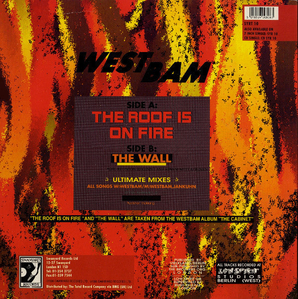 WestBam : The Roof Is On Fire! (Ultimate Mix) (12")