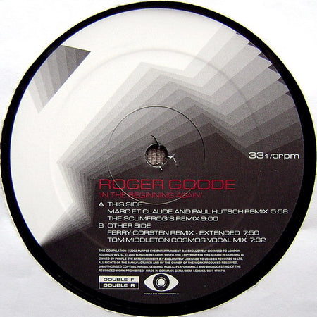 Roger Goode : In The Beginning Again (Mixes) (12")