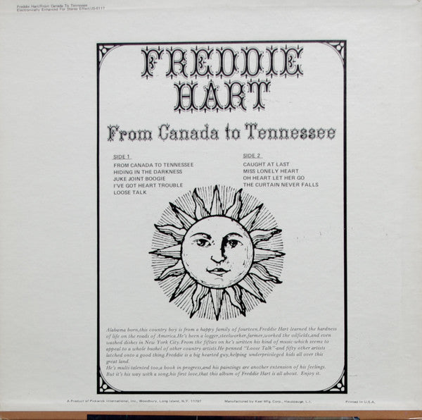 Freddie Hart : From Canada To Tennessee (LP, Album)