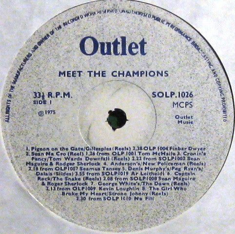 Various : Meet The Champions (LP, Comp)
