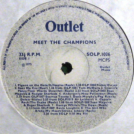 Various : Meet The Champions (LP, Comp)