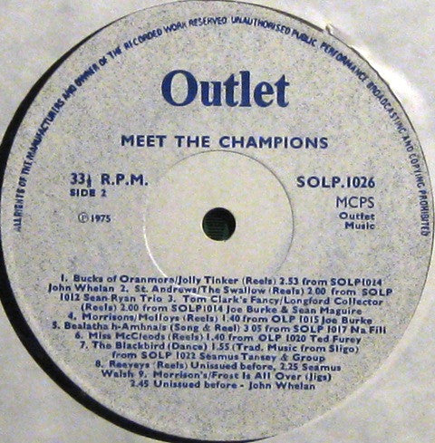 Various : Meet The Champions (LP, Comp)