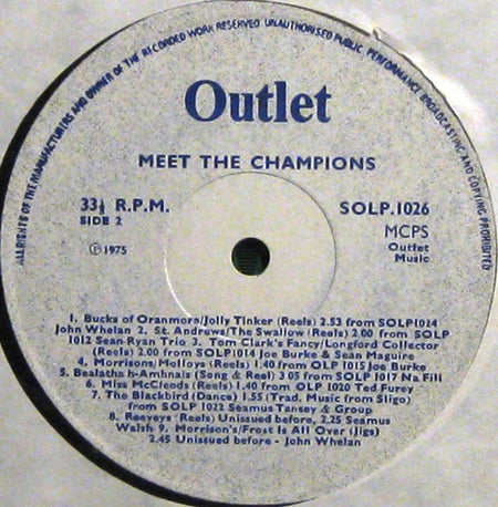 Various : Meet The Champions (LP, Comp)