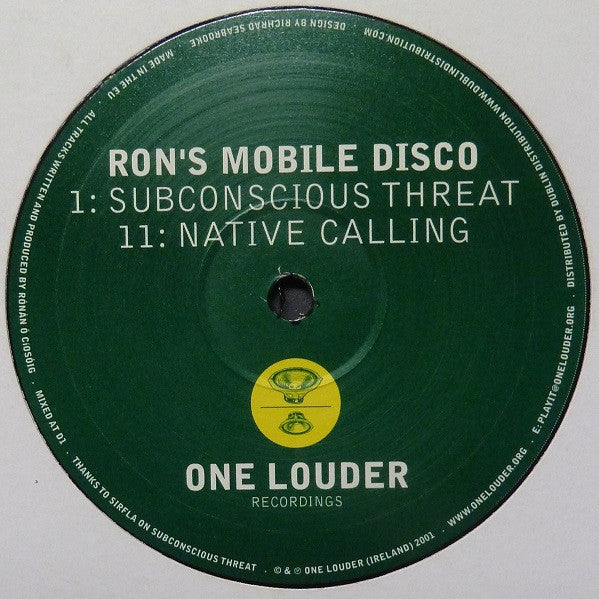 Ron's Mobile Disco : Subconscious Threat (12")