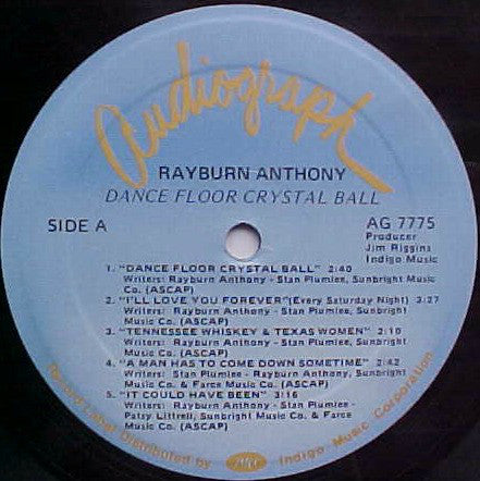 Rayburn Anthony : Dance Floor Crystal Ball (LP, Album)