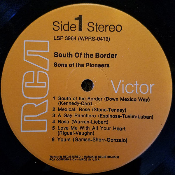 The Sons Of The Pioneers : South Of The Border (LP, Album)