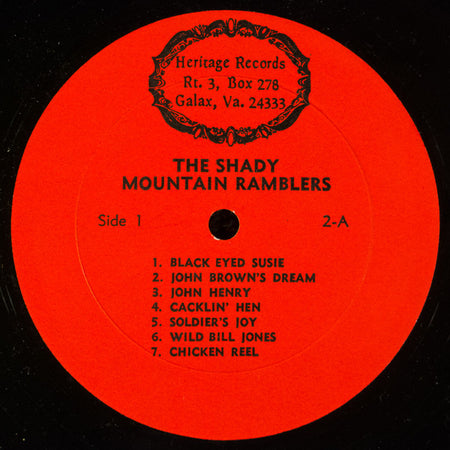 The Shady Mountain Ramblers : Old Time Music From The Blue Ridge Mountains (LP, Album)
