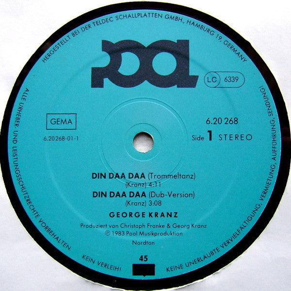 George Kranz : Din Daa Daa (Trommeltanz + Dub Version) (12", Maxi)