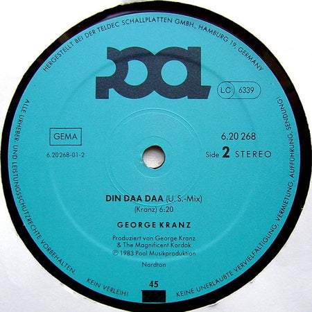 George Kranz : Din Daa Daa (Trommeltanz + Dub Version) (12", Maxi)