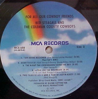 Red Steagall : For All Our Cowboy Friends (LP, Album, RE)