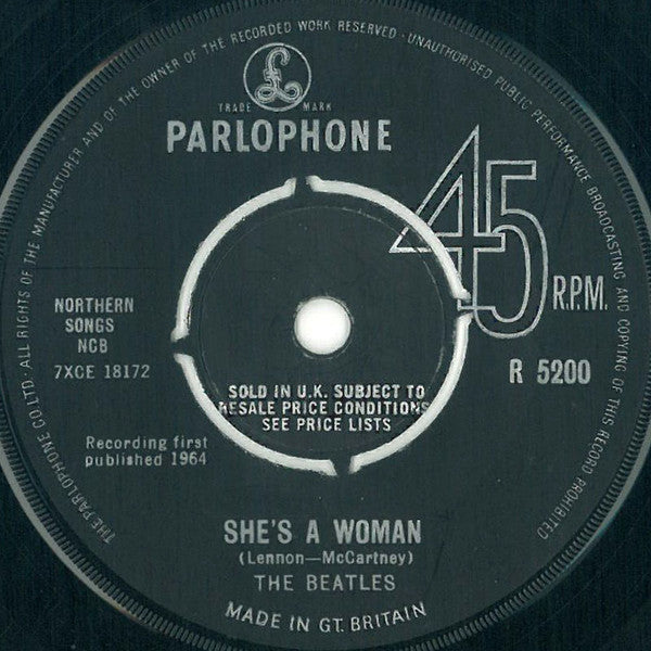 The Beatles : I Feel Fine (7", Single, Mono, RP, Cro)