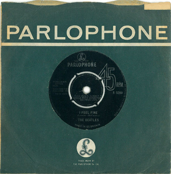 The Beatles : I Feel Fine (7", Single, Mono, RP, Cro)