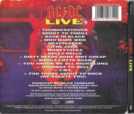 AC/DC : Live (CD, Album, RE, RM, Dig)