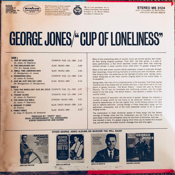 George Jones (2) : Cup Of Loneliness (LP, Album)