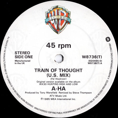 a-ha : Train Of Thought (12", Single, Dam)