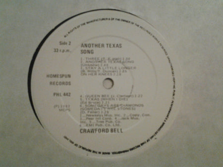Crawford Bell And The Dollar Band : Another Texas Song (LP, Album)