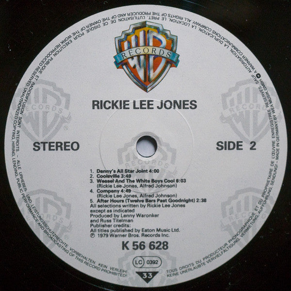 Rickie Lee Jones : Rickie Lee Jones (LP, Album, RE)