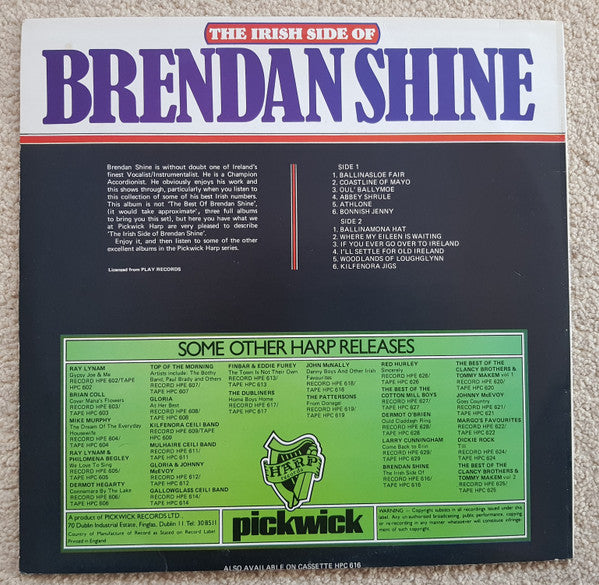 Brendan Shine : The Irish Side Of Brendan Shine (LP, Album)