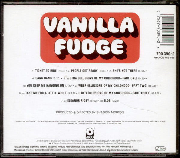 Vanilla Fudge : Vanilla Fudge (CD, Album, RE)