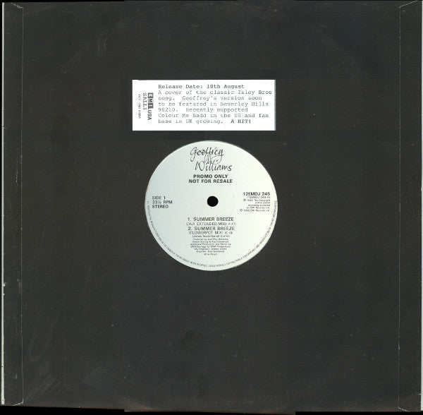 Geoffrey Williams : Summer Breeze (12", Promo)