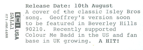 Geoffrey Williams : Summer Breeze (12", Promo)
