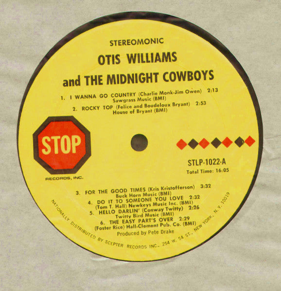 Otis Williams And The Midnight Cowboys : Otis Williams And The Midnight Cowboys (LP, Album)
