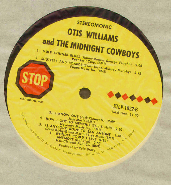 Otis Williams And The Midnight Cowboys : Otis Williams And The Midnight Cowboys (LP, Album)
