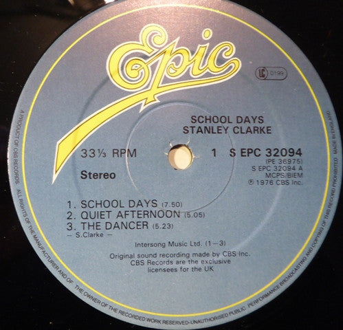 Stanley Clarke : School Days (LP, Album, RE)