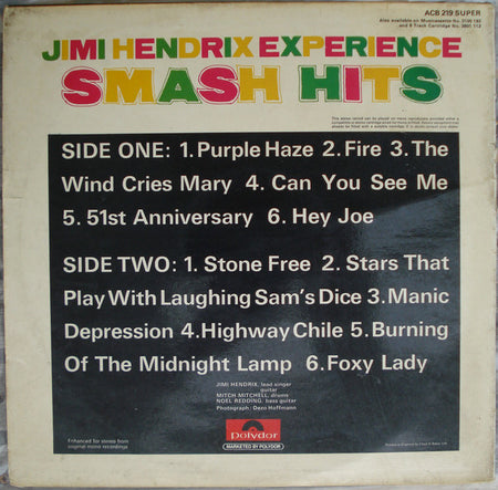 Jimi Hendrix Experience* : Smash Hits (LP, Comp, Club, RE)