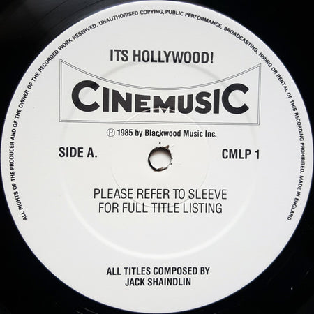 Jack Shaindlin : It's Hollywood! (LP, Comp)