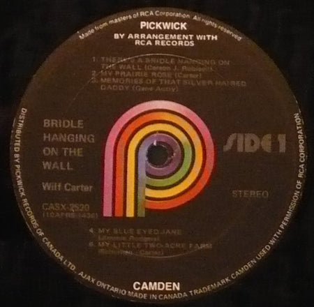 Wilf Carter : Bridle Hanging On The Wall (LP, Album)