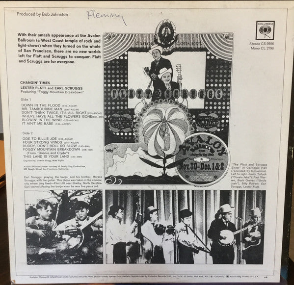 Lester Flatt & Earl Scruggs* : Changin' Times (LP, Album, RE, Pit)