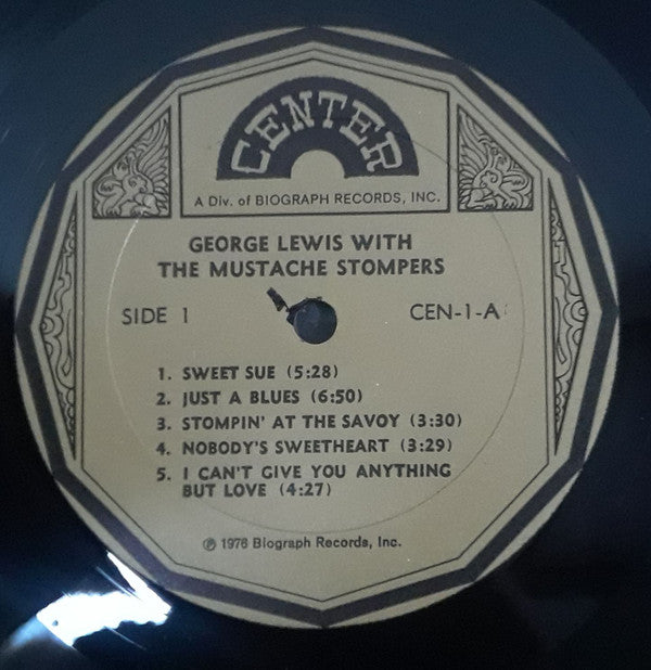 George Lewis (2) With The Mustache Stompers : George Lewis With The Mustache Stompers (LP, RE)