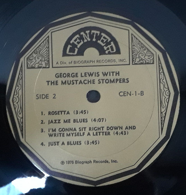George Lewis (2) With The Mustache Stompers : George Lewis With The Mustache Stompers (LP, RE)