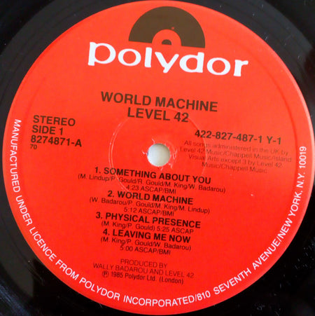Level 42 : World Machine (LP, Album, Ind)